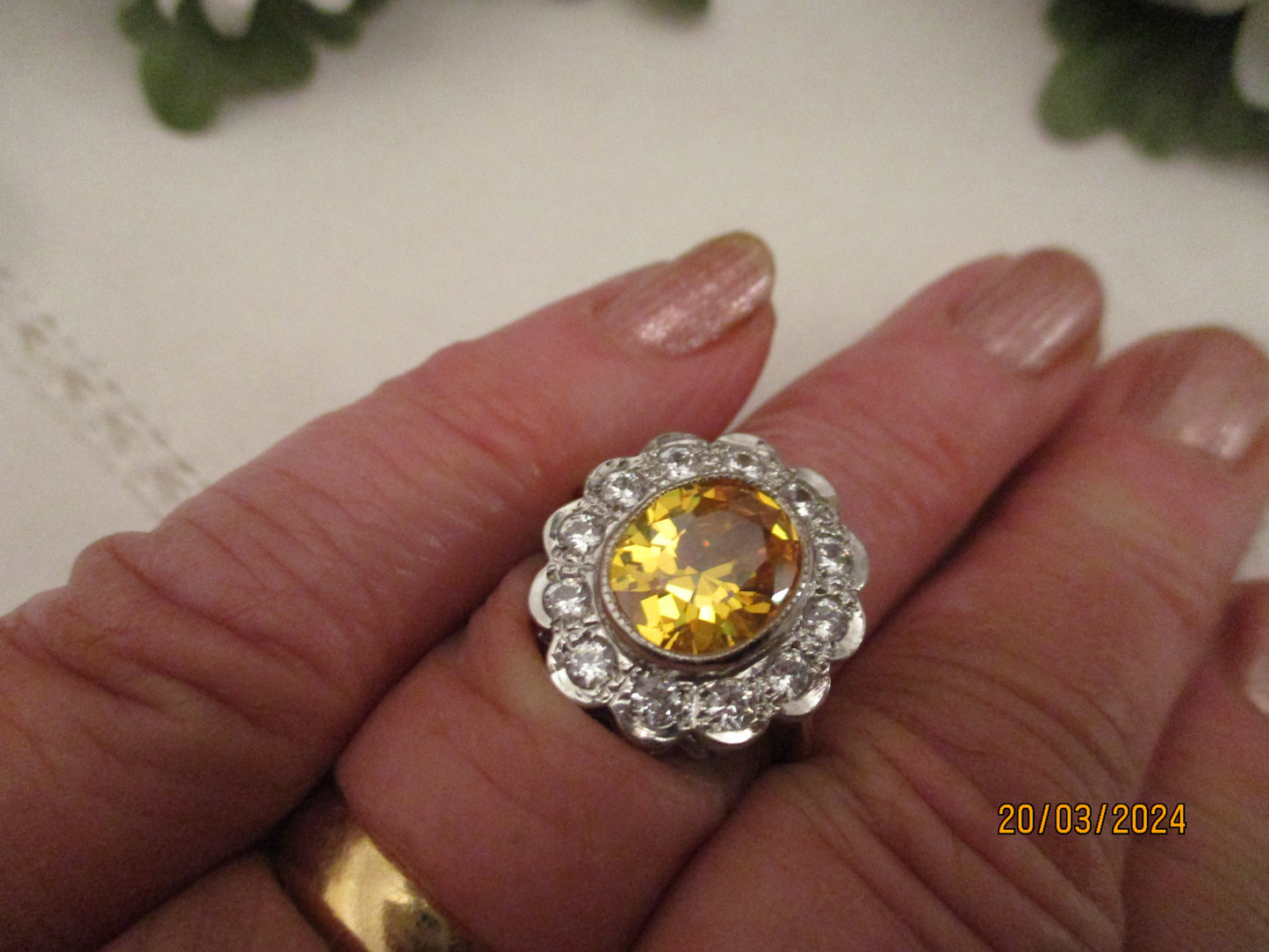 Yellow Topaz Ring