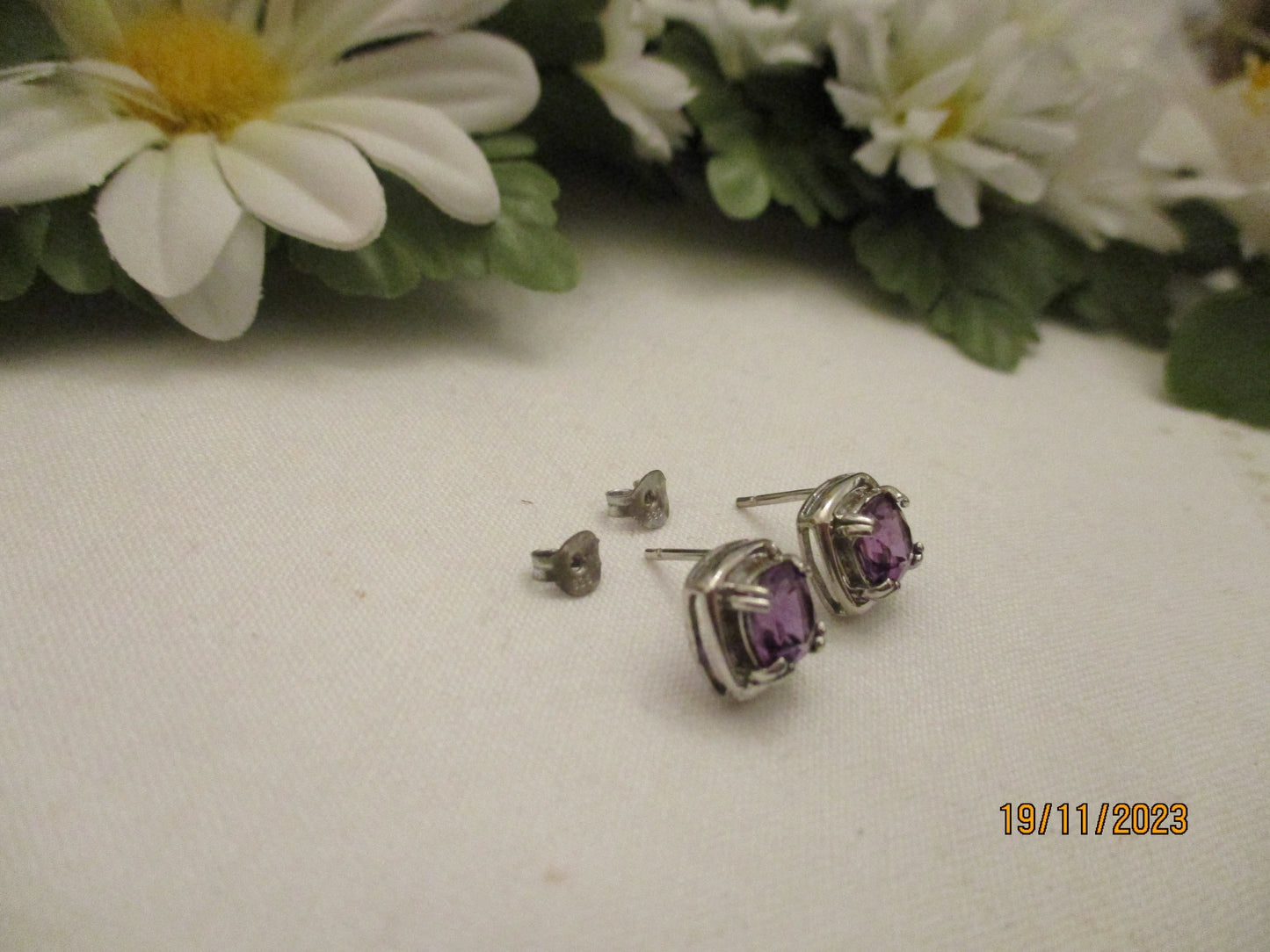 Amethyst and Silver Earrings
