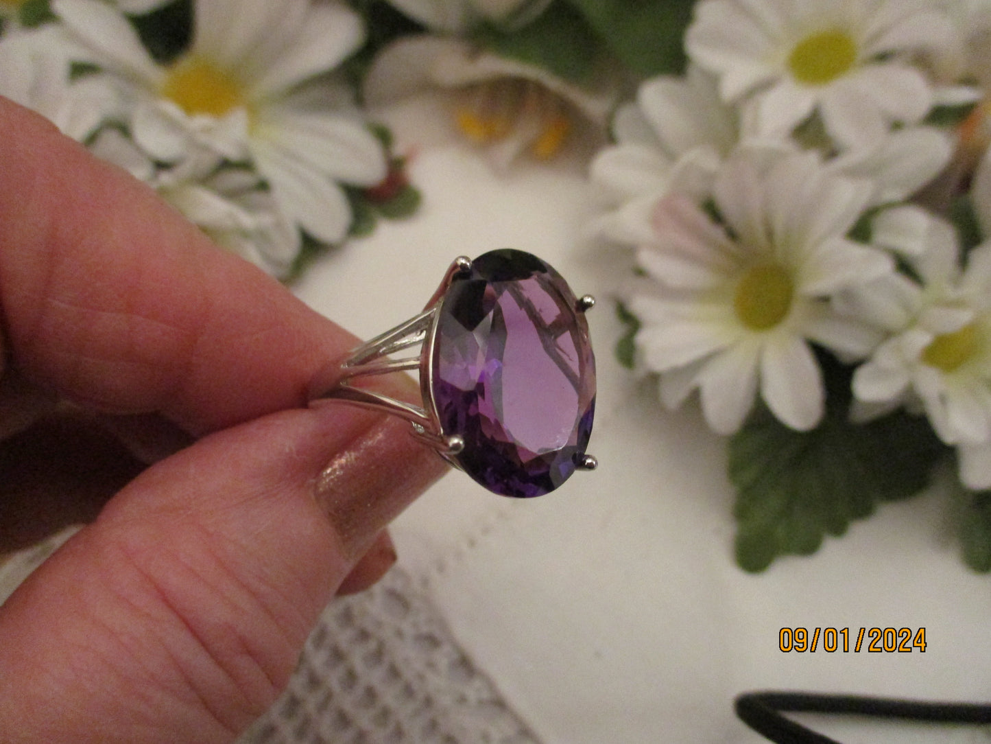 Amethyst Silver Ring