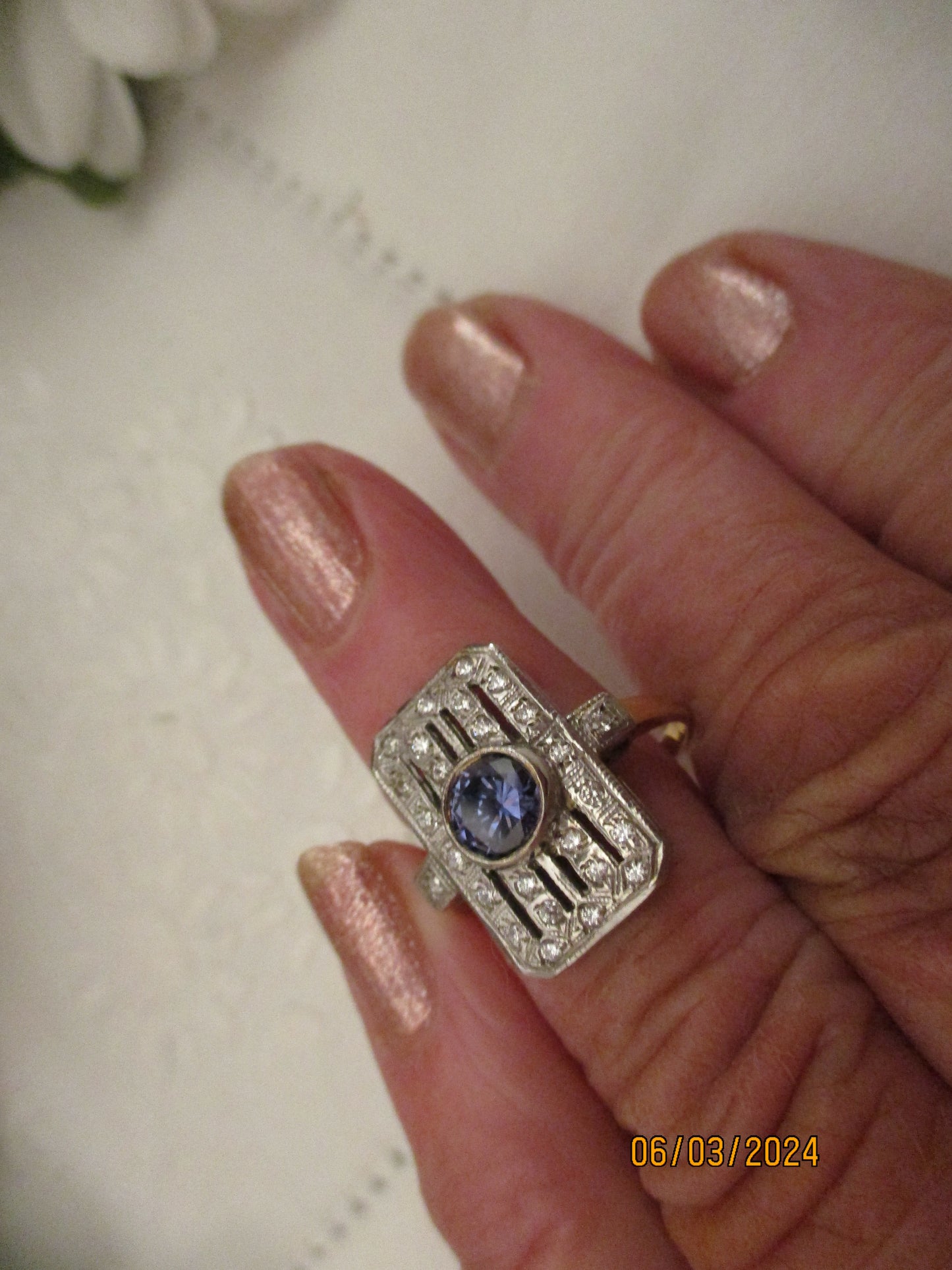 Art Deco Tanzanite Ring.