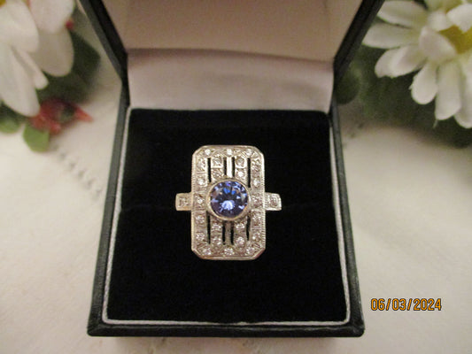Art Deco Tanzanite Ring.