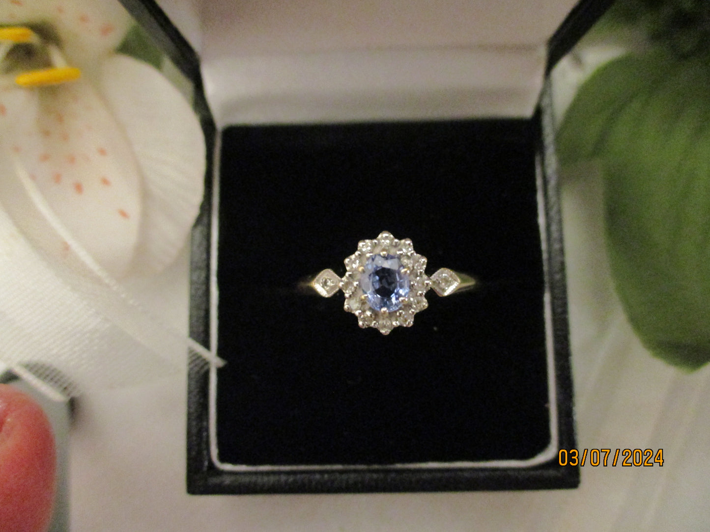 Sapphire and Diamond  Ring.