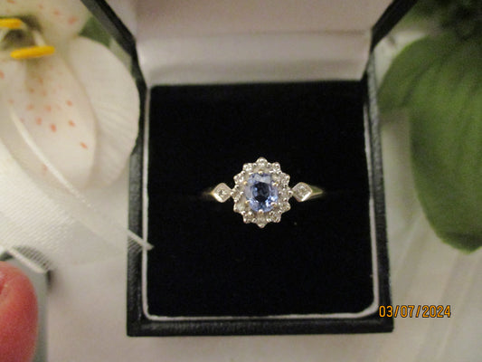 Sapphire and Diamond  Ring.